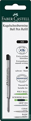 Faber-Castell 148792 - Kugelschreibermine XB, Blisterkarte, schwarz