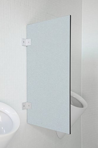 Kemmlit Urinal Trennwand Modena Silber aus HPL in klassischen Farben, Schamwand WC Herren, TÜV zertifiziert