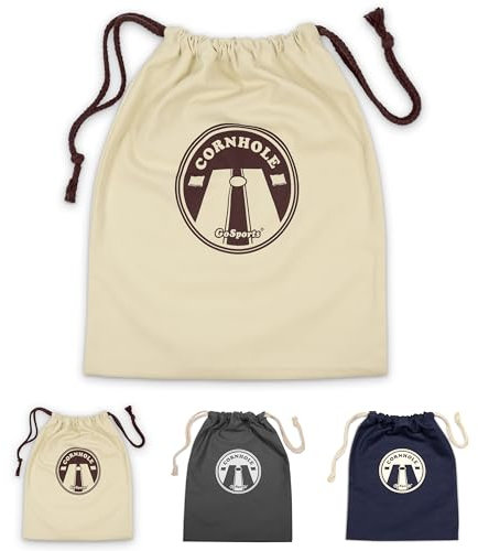 GoSports Cornhole Sitzsack, Tragetasche, passend für 8 Sitzsäcke, Grau, Marineblau oder Natur
