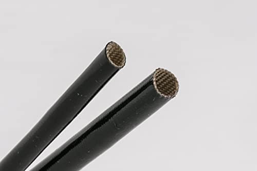Guaina Isolante in Fibra di Vetro e Silicone, diametro 8 mm, colore Nero, Alte Temperature 260° C, Isolamento Elettrico 1500V, 10 Metri