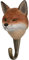 WILDLIFEGARDEN Wildlife Garden WG504 Haken Fuchs - Handgeschnitzter Tierhaken aus Holz und Metall - Sammlung Europäische Tiere
