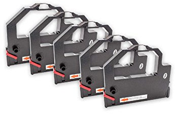vhbw 5x Farbband Nylonband Tintenband kompatibel mit Nadeldrucker NEC Pinwriter P 3800, 3900, 42 Q, 52 Q, 5200, 5300, 6 Plus, 60, 62, 6200, 6300, 7 Plus
