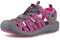 GRITION Frauen Athletisch Wandern Sandalen Geschlossene Zehe Wasser Schuhe Abenteuerlichen Outdoor Sport Trail Sommer (41 EU, Rosa)