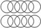 sourcing map 10 Stück Metrische Nitrilkautschuk O-Ringe Dichtung 120mm AD 110mm ID 5mm Breite