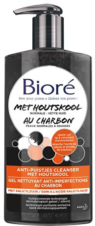Biore Anti puistjes cleanser houtskool - 200ml