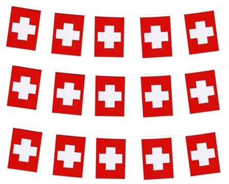 Schweizer Flaggen, kleine Schnur, Mini-Flagge, Wimpel, Banner Dekorationen