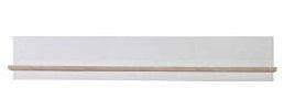 FORTE Elara Wandregal, Holzwerkstoff, Weiß Matt / Bianco Eiche, 160 x 25,6 x 21,9 cm