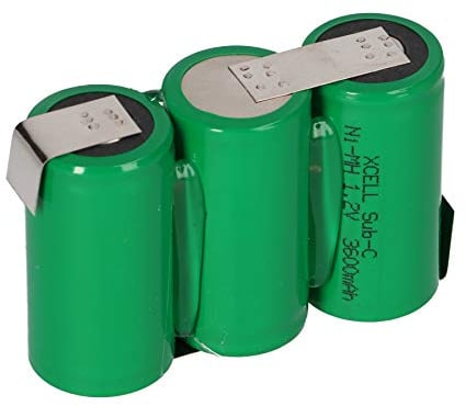 Lot de 3 batteries NiMH Sub-C 3600 mAh 3,6 V avec cosses à souder F1x3