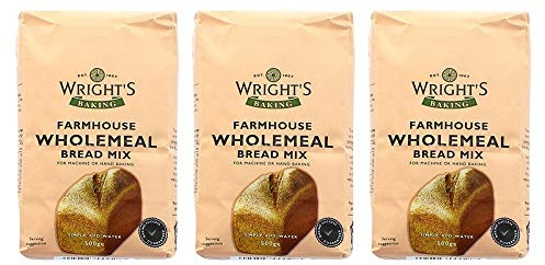 Wright's Baking Farmhouse Wholemeal Bread Mix 500g (Pack of 3)