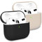 2 Stück KOKOKA Silikon Hülle Kompatibel mit Airpods 3rd Generation Case und Schutzhülle für AirPods 3, Stoßfeste Weiche Dünne Case für Airpods 3, Front-LED Sichtbar, Schwarz/Starlight