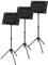 Classic Cantabile OSS-01 Orchesterpult 3x Set - Transportfreundliches Orchesterpult mit steckbarer Notenablage - Kompaktes Packmaß beim Transport - Höhenverstellbar von 53 bis 116 cm - Schwarz