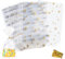 Anstore 100 Bodenbeutel Polypropylen Goldene Schneeflocke Cellophan Taschen, 180 x 300 mm 0PP Beutel Keksbeutel Gebäckbeutel Zellophanbeutel mit 100 Metallischen Bindebaender