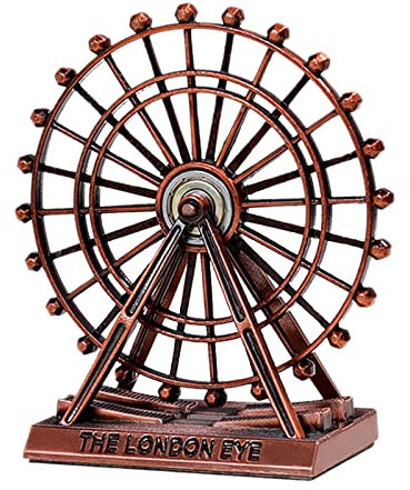 LIBOOI Riesenrad Ornament, 3D Riesenrad Metall Modell Riesenrad Skulptur Weihnachten Riesenrad Tischdekoration
