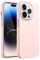 JETech Cover Silicone per iPhone 14 Pro 6,1 Pollici, Protettiva per Tutto il Corpo Morbida al Tatto, Custodia Antiurto con Fodera in Microfibra (Rosa)