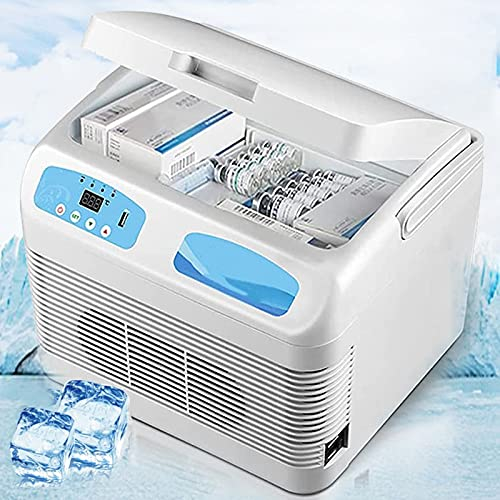 UIBAO 12L Neveras De Insulina Eléctrico,Refrigerador de Medicina Refrigerador de Insulina,Pantalla LCD Caja Refrigerada A Temperatura Constante,para el Coche,Recorrido,Hogar