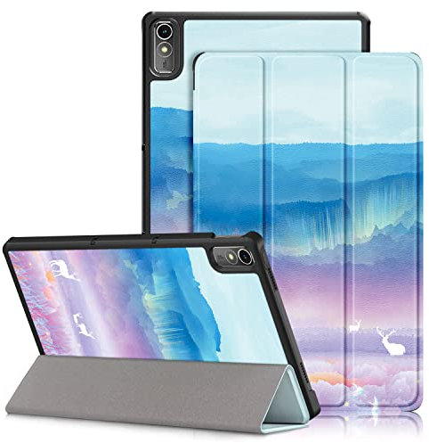 DINGGUAGUA Funda para Lenovo Tab P11 2nd 11.5 Pulgadas 2022 TB-350,Ultra Delgado PU Carcasa con Función de Soporte y Auto Estela/Sueño,Ciervo de fantasía