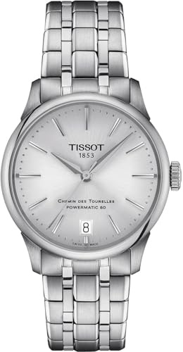 Tissot Damen Analog Automatik Armbanduhr T-Classic Chemin des Tourelles Powermatic 80 Swiss Made