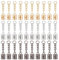 WADORN 30 Sets Metallschnurende, 3 Farben Legierungsfass Zum Einkleben von Kordelenden, 10.5 mm ID, Leder-Endkappen Mit Schraube, Für Die Herstellung von Armbändern, Halsband, Taschenanhängern