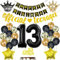 Schwarz Gold 13 Jahr Geburtstag Deko Mädchen Jungen Offizielle Teenager 13. Geburtstag Dekorationen 13. Geburtstagsdeko Luftballons 13 Jahr Ballon Offizielle Teenager Ballons 13 Jahr Tortendeko