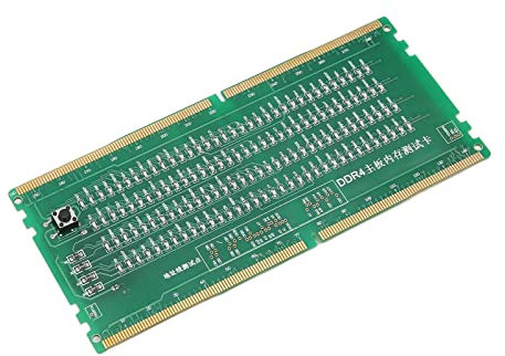 DDR4 Memory Tester with LED, PCB Material, Forward Reverse, Compatible withandMotherboards, Repair No Boot and No Display, On Off Indication Light