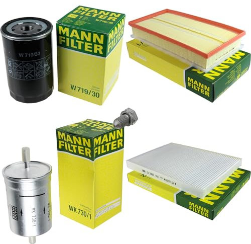 EISENFELS Inspektionspaket Wartungspaket Filterset mit Ölfilter W 719/30, Luftfilter C 37 153/1, Kraftstofffilter WK 730/1, Innenraumfilter CU 2882, Verschlussschraube
