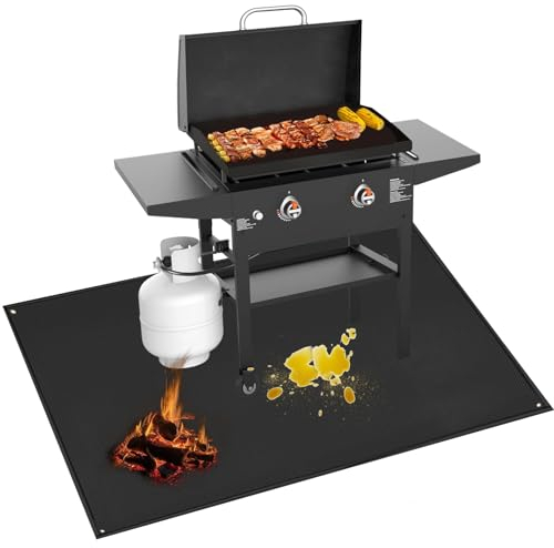 Amerbro Große Grillmatte zum Schutz von Deck und Terrasse, Grillmatten für den Außenbereich, kompatibel mit Blackstone 71,1 & 91,4 cm Grillplatten, Holzkohlegrills, Weber-Grills und Gasgrills, 177,8 x