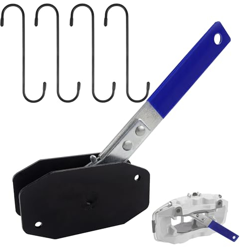 GIAK Bremskolbenrücksteller Bremskolben Rückstellwerkzeug Ratschen-Bremssattelpresse mit 4 Bremsbelag Ersatzhaken Bremssattelwerkzeug für die Reparatur von Autobremsen (A)