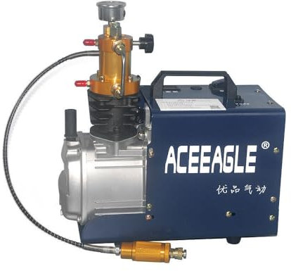 Compresseur d'air 300 bar 4500 psi - Pistolet à air submersible - Compresseur électrique avec pression réglable et ventilateur d'eau - Double système de refroidissement pour fusil à air Pcp -