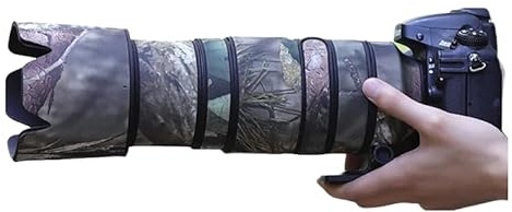 CHASING BIRDS Manteau de protection imperméable camouflage pour objectif Nikon AF-S 80-400 mm F4.5-5.6 G ED VR - Housse de protection imperméable (camouflage pin, avec 2.0X TC (TC-20E III))