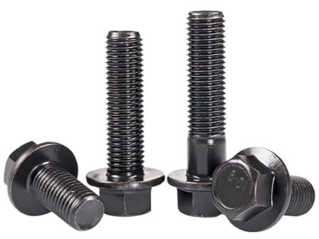 NUZBCPETR Sechskantschrauben mit Flanschkopf aus Stahl mit Feingewinde(M12 x 1.25 x 40mm)