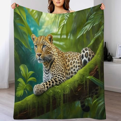 AAPZY Gepard Wohndecken Decken Flannel Decke Wickeln Strand Handtuch Teppich Teppich Picknick Weich Für Schlafzimmer Sofa Outdoor Vier Jahreszeiten 60x80