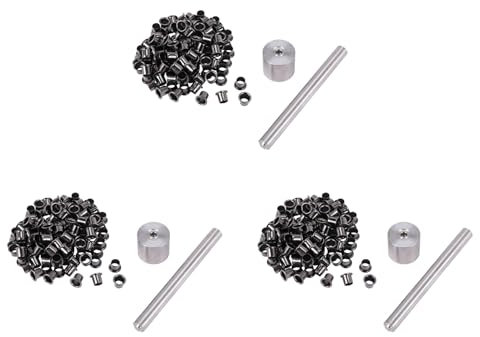 Reinscer 3 Satz Werkzeuge 300 StüCke Nieten Nagel Installation Werkzeuge mit Silber Messing NäGeln