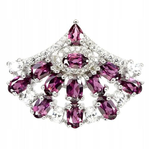 Silber Ring Natur Rhodolith r 14.5