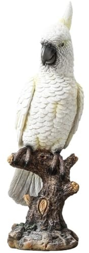 Uzztfa Realistische Papageienstatue, Ornamente Für Bürotischdekorationen, Gefälschte Papageienfigur, Skulptur, Desktop-Ornament, Vogelstatue Für Die Inneneinrichtung