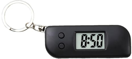 Xummpxuk Digital Pocket Watch, Glow-in-The-Dark Small Backpack Pendant Keyring Watch, Electronic Clock Keychain for Athletes Teens Women Girls Family Men Son Boys