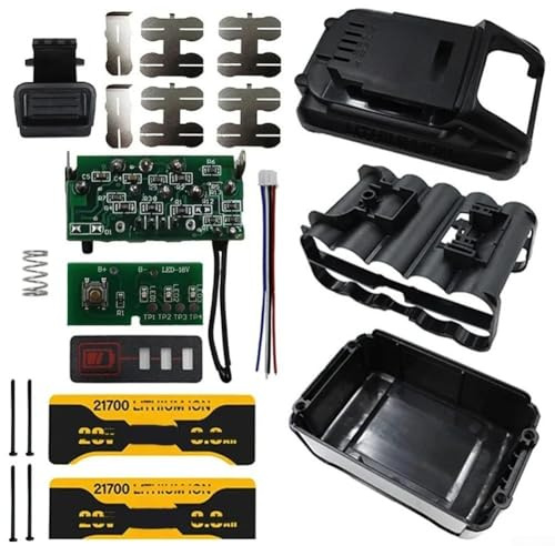 Gettimore 10Cells for Dewalt for DCB200 Lithium Battery Case Storage Box for 21700 Battery