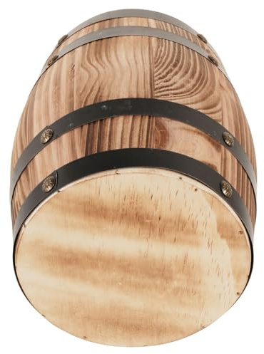 FONDOTIN Retro Weinfass Hocker 21cm Holz Fass Deko Gartenhocker Terrasse Balkon Landhausstil