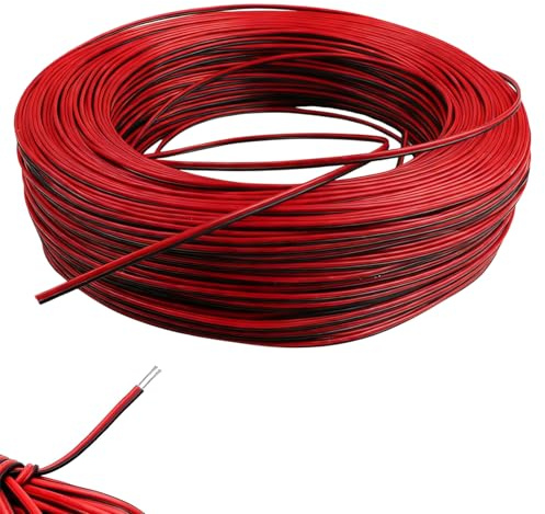 20M Kabel 2 Adrig,Rot Und Schwarz 2 Adriges Kabel,Klingeldraht 2 Adrig,Hochwertige Materialien,Vielseitige Anwendungsmöglichkeiten,Geeignet Für Led-Streifen Und Elektronische Verkabelung
