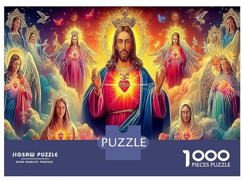 Weihnachtskrippe Puzzle 1000 Teile Achtsamkeitsübung, Langlebiges Material 52x38cm/1000 Teile