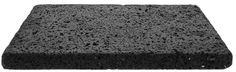 Piedra para Cocinar para Parrilla Coreana de Roca Ígnea Negra | Rectangular, 20x20x1,5cm, Diseño Moderno y Tradicional, para Verduras y Mariscos