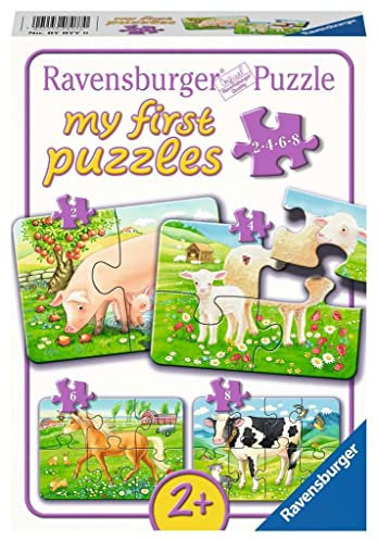 Ravensburger Kinderpuzzle - 07077 Unsere Lieblingstiere - my first puzzle mit 2,4,6,8 Teilen - Puzzle für Kinder ab 2 Jahren
