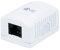 Monoprice Cat6 RJ45 Aufputzdose – UL-gelistet, 1-Port, Dual-IDC, 110D oder Krone-Typ, 50u, TAA, kein Logo, Weiß