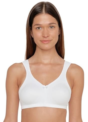 SUSA BH ohne Bügel Longline BH Classics I Bügelloser BH mit femininer Optik durch Spitzeneinsatz I Halbtransparenter BH mit 3-teilig genähten Cups