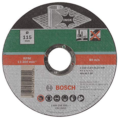 Bosch Home and Garden 2609256320 DIY Trennscheibe Inox 115 mm ø x 1,0 mm gerade