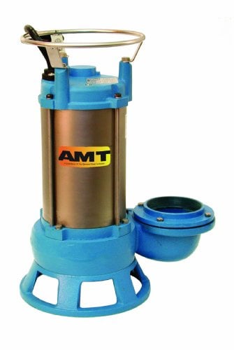 AMT 5765-95 CI Pompa sommergibile per acque luride trituratore, doppia tenuta meccanica, 4 Out, 3 hp, motore monofase