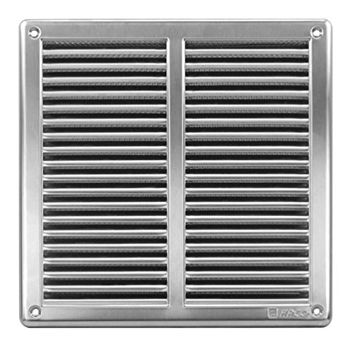 Rejilla de ventilación de Acero Inoxidable para Insectos, Marco de Montaje, 250 x 250 mm, Rejilla de ventilación