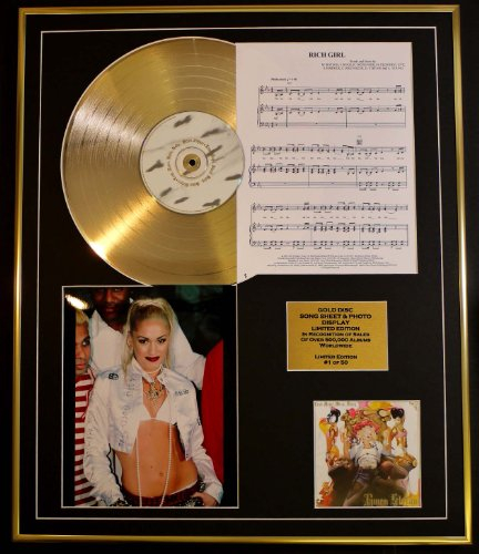 Gwen Stefani/CD GOLD DISC, Lied Tabelle & Foto Display/Ltd. Edition/COA/ALBUM, LOVE ANGEL BABY/SONG SHEET, RICH GIRL