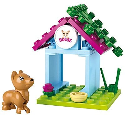 Sluban SL95283, Hundehütte (19 Teile) [M38-B0513], Spielset, Klemmbausteine, City, mit Spielfigur, Mädchenträume, Multiple Colors, M38-B0513