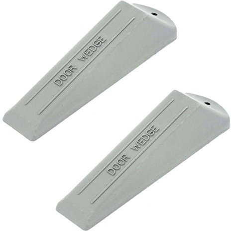 Lot de 2 cales de porte gris en caoutchouc