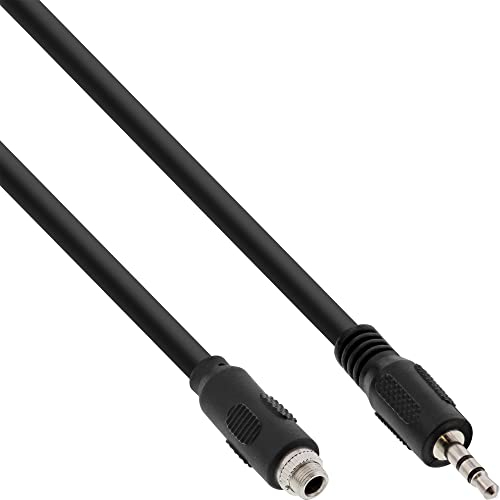 InLine 99303P Câble adaptateur audio fiche stéréo 3,5 mm vers prise encastrable avec filetage 0,6 m